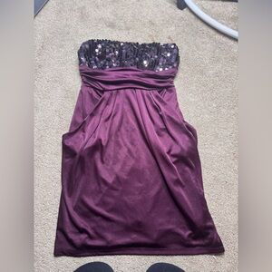 Speechless Plum Satin Party Dress